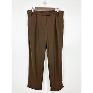 Lafayette 148 New York Irving Wool Blend Trouser Brown Size 10